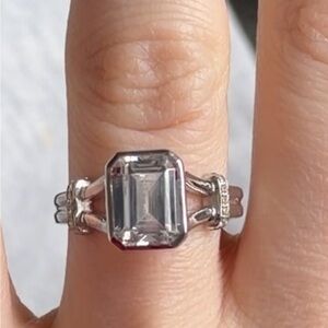 Silver Ring with 2 carat Cubic Zirconia